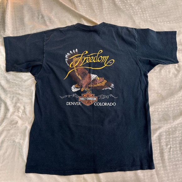 Vintage Black Harley Davidson T-Shirt XL - Picture 5 of 6